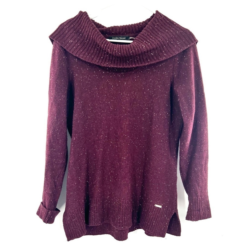 Ivanka Trump purple pullover turtleneck sweater size M